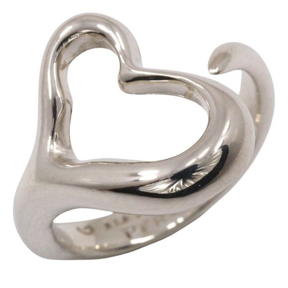 TIFFANY&Co. Open heart Ring Elsa Peretti Silver925 - Picture 1 of 6